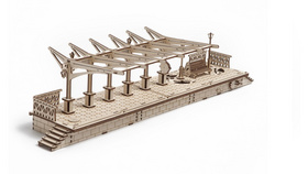 Dřevěný mechanický model Vlakové nástupiště