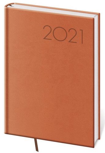 Diář 2021 týdenní A5 Print - oranžová