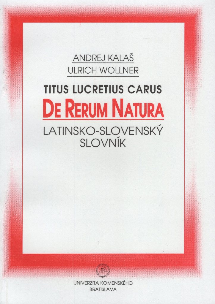 Titus Lucretius Carus : De Rerum Natura