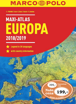 MAXI ATLAS Evropa 2018/2019 1:750 000