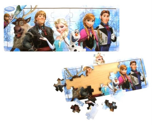 Dřevěné puzzle Ledové království