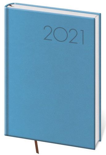 Diář 2021 týdenní A5 Print - světle modrá