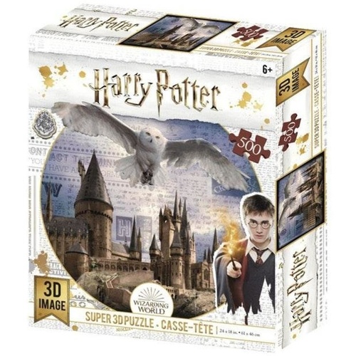 3D PUZZLE Harry Potter Bradavice a Hedvika 500 ks