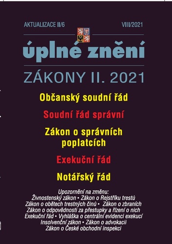 Aktualizace II/6 2021 – Občanský soudní řád, Exekuční řád