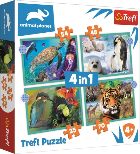 Puzzle Animal Planet: Záhadný svět zvířat 4v1