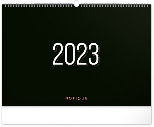 Plánovací kalendář Černý 2023 - nástěnný kalendář