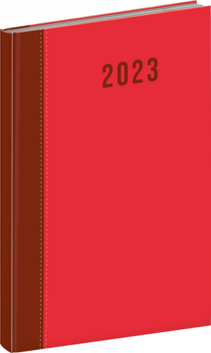 Týdenní diář Cambio 2023, červený, 15 ×