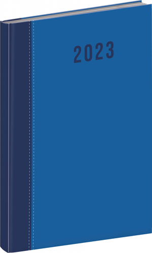 Týdenní diář Cambio 2023, modrý, 15 × 21
