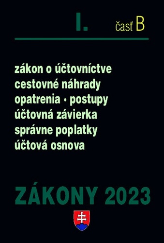 Zákony I-B/2023 – účtovné zákony