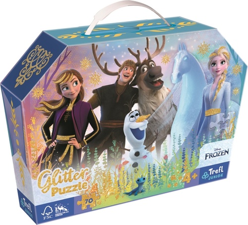 Třpytivé puzzle v kufříku Disney Frozen