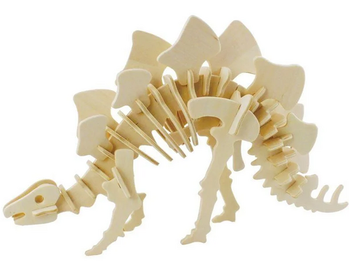 Dřevěné 3D puzzle Stegosaurus