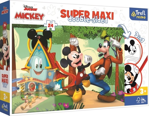 Oboustranné puzzle Mickeyho klubík SUPER MAXI