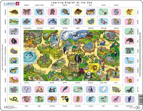 Larsen Puzzle - Learning English at the Zoo - EN5-GB