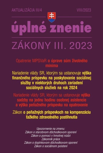 Aktualizácia III/4 2023 – Úprava životného minima