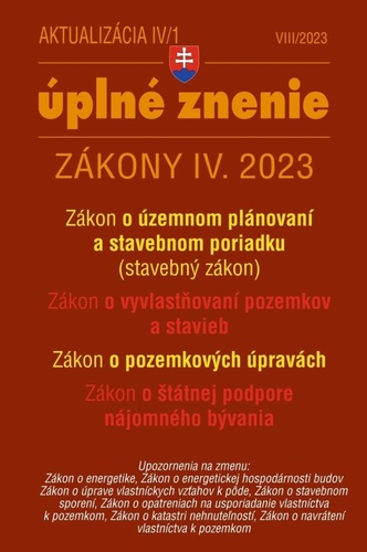 Aktualizácia IV/1 2023 – bývanie, stavebný zákon