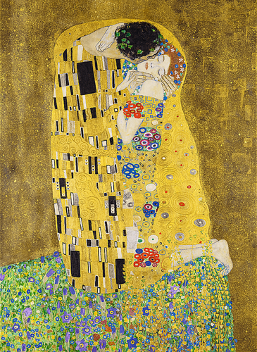 Dřevěné puzzle Art Gustav Klimt Polibek 200 dílků