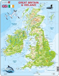 Larsen Puzzle - Veľká Británia a Írsko - všeobecná mapa : K5