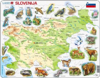 Larsen Puzzle - Slovinsko - zemepisná mapa : K25