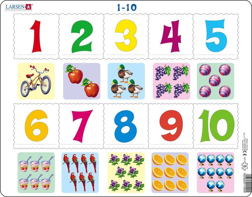 Larsen Puzzle - 1-10 Obrázky a číslice : AR3