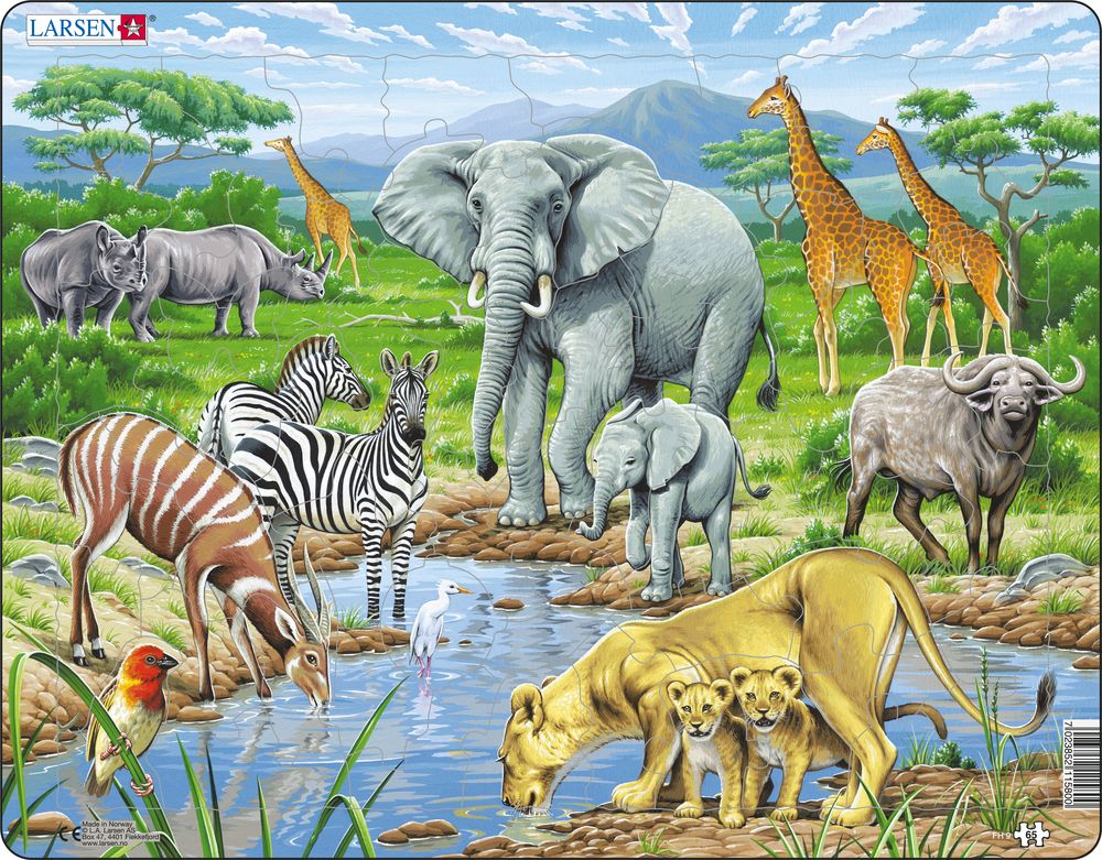 Larsen Puzzle - Africká savana - zvieratá : FH9