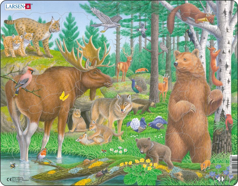 Larsen Puzzle - Lesné zvieratá nové : FH36