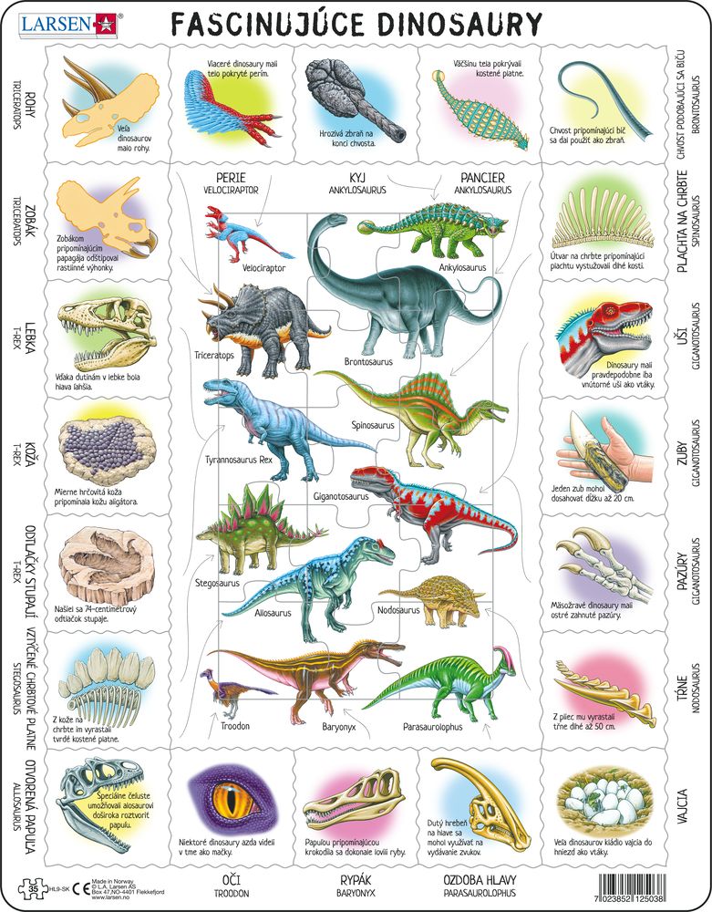 Larsen Puzzle - Fascinujúce dinosury : HL9