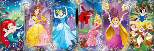 Panoramatické puzzle Disney princezny