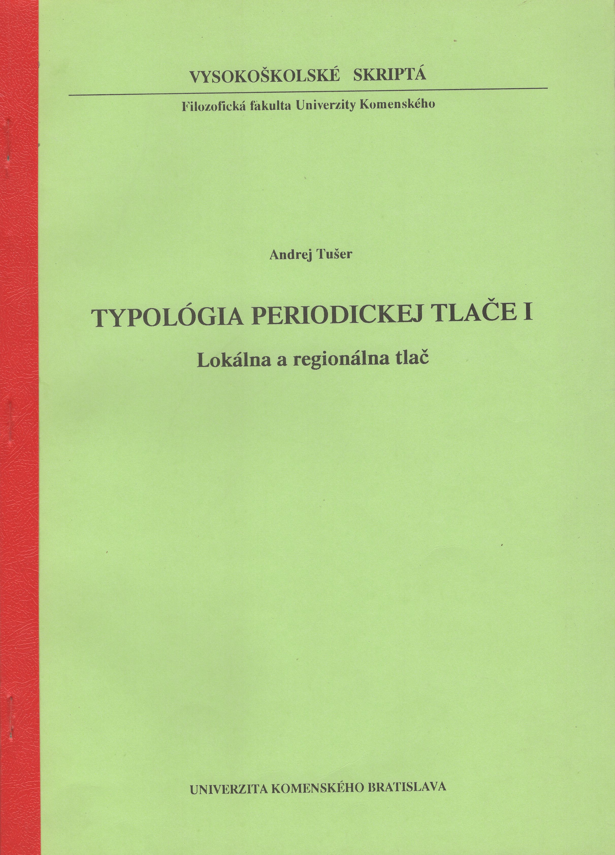 Typológia periodickej tlače 1