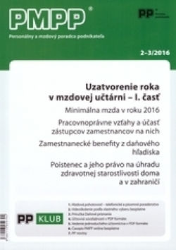 PMPP 2-3/2016 Uzatvorenie roka v mzdovej učtárni - I. časť