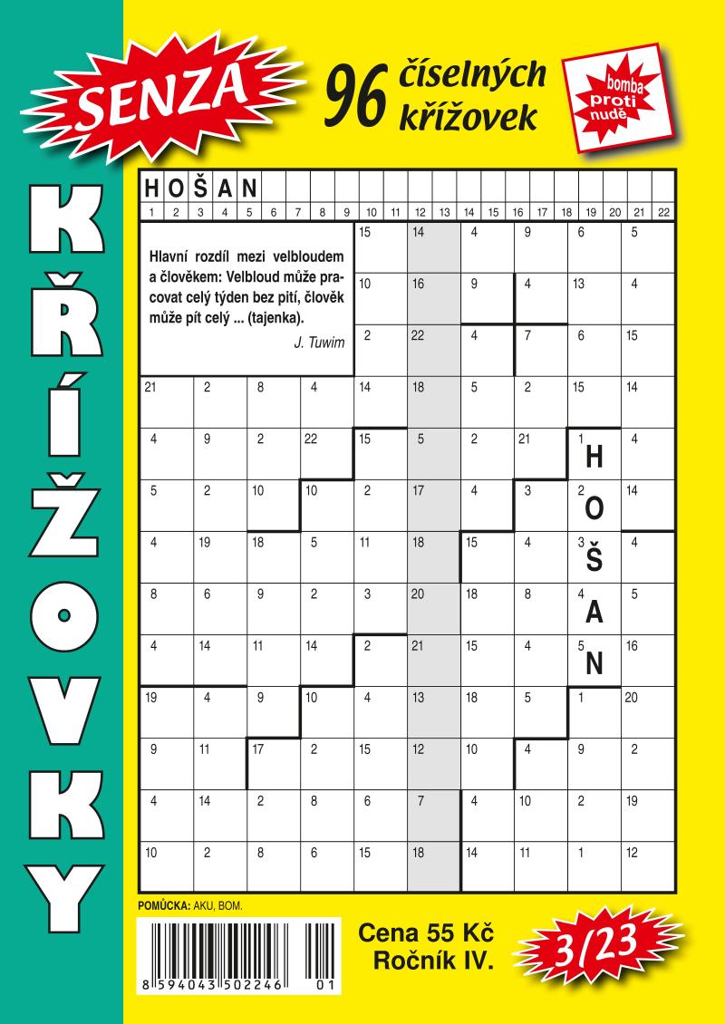 Senza číselné křížovky 3/2023