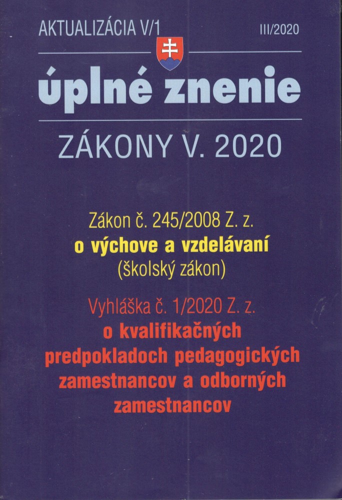 Zákony V. 2020 - Aktualizácia V/1