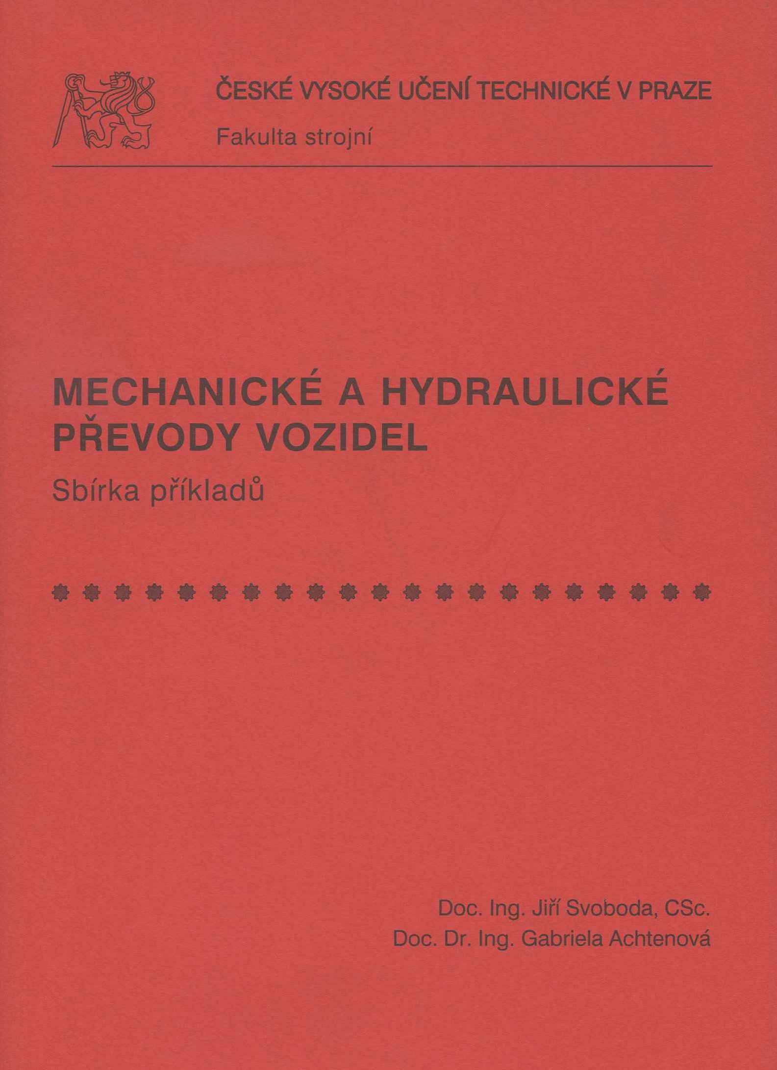 Mechanické a hydraulické převody vozidel