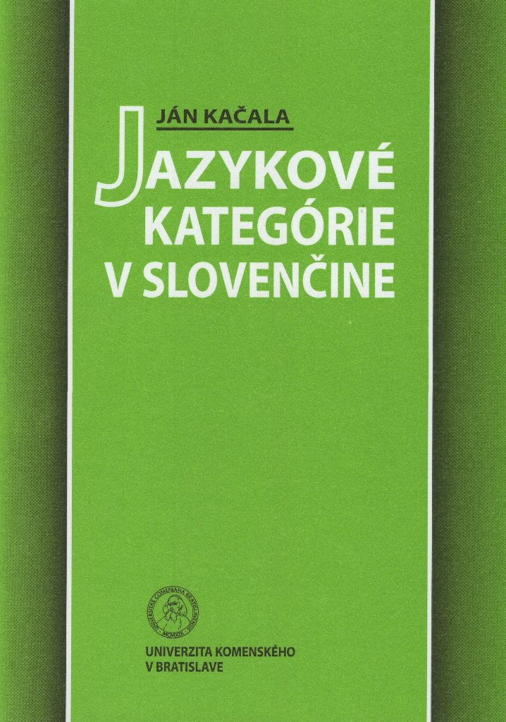 Jazykové kategórie v slovenčine