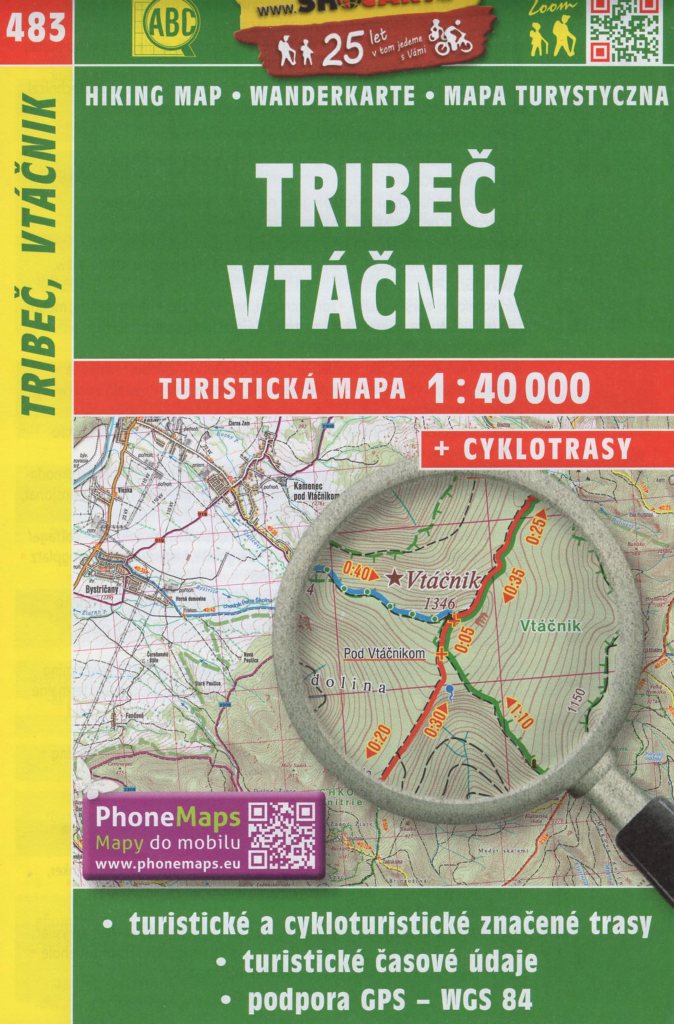 Tribeč, Vtáčnik 483 - 1:40 000