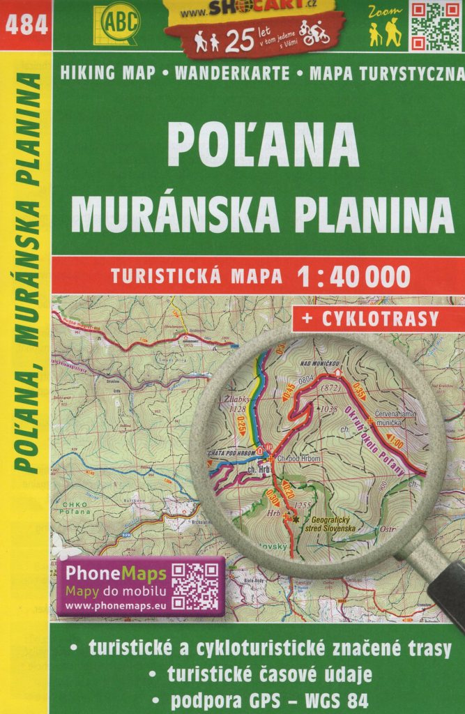 Poľana, Muránska planina 484 - 1:40 000