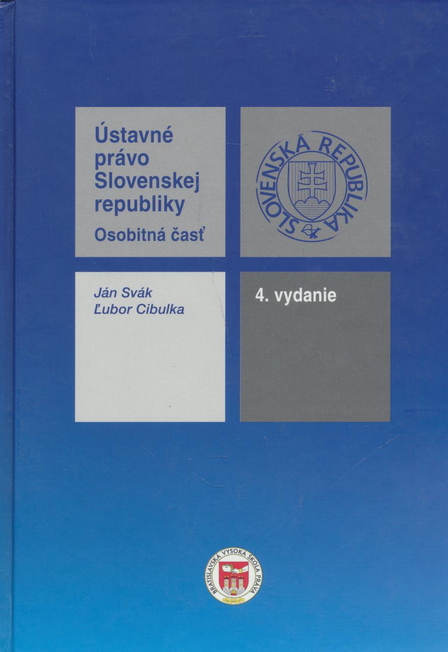 Ústavné právo Slovenskej republiky  osobitná časť